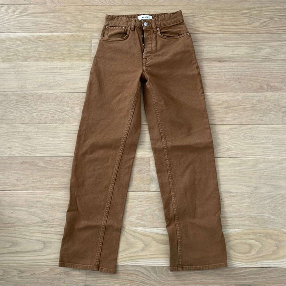 BUCK MASON ridge twill tobacco straight leg pants 24